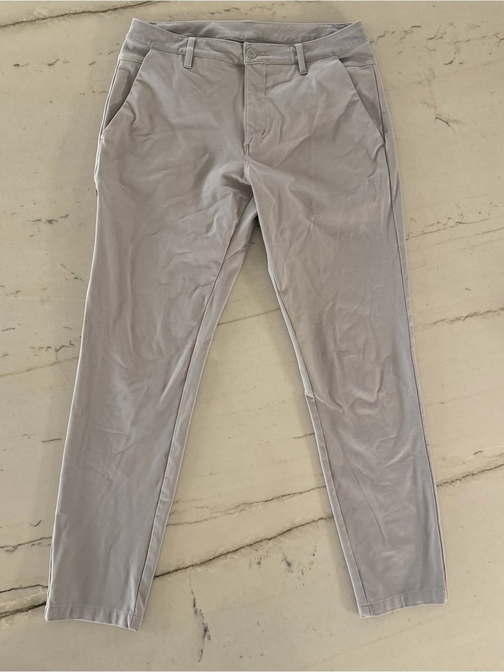 BYLT Basics Everyday Pant 2.0 Mens 34x30 Slim Fit Grey Performance Chino